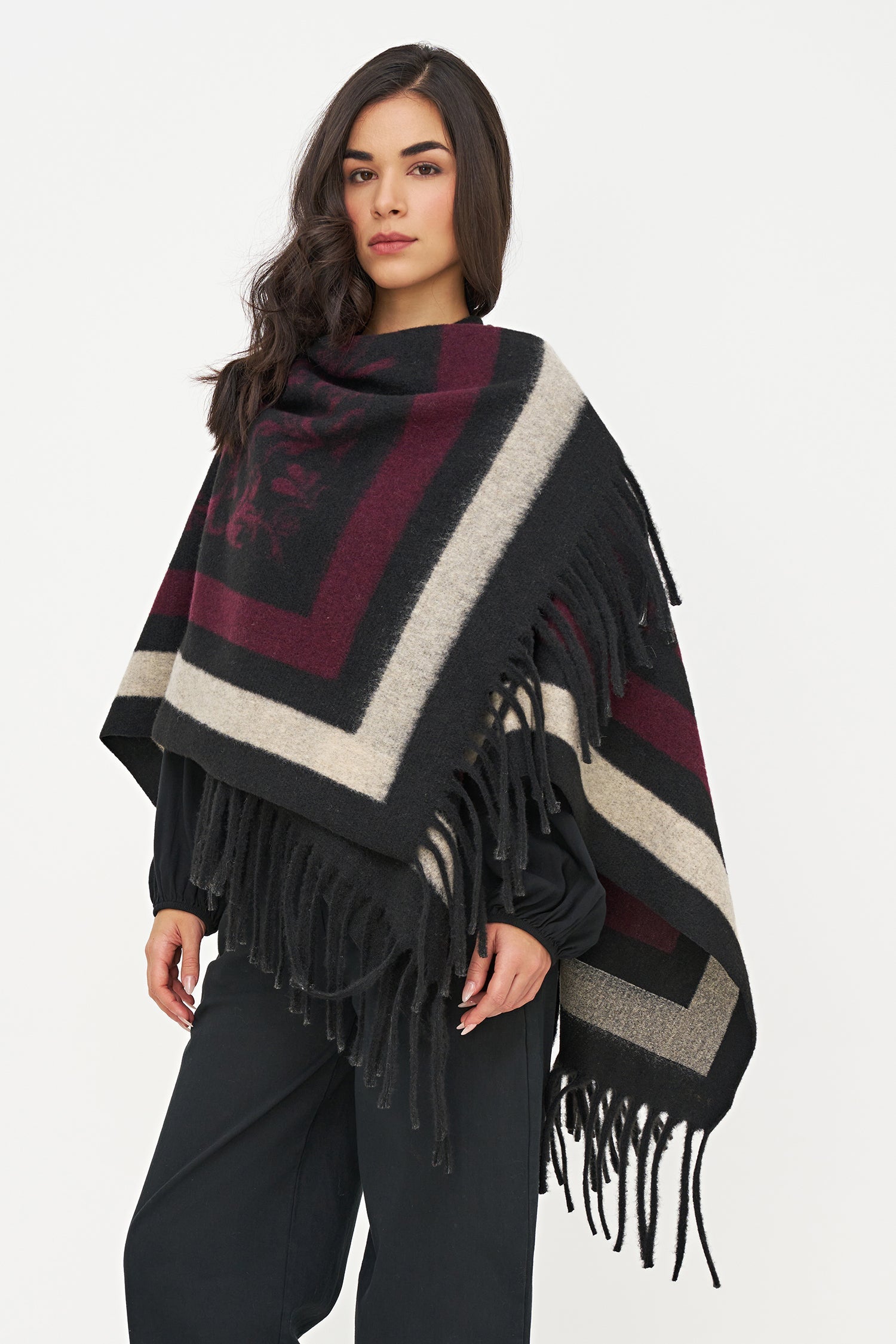 Women's Woven Poncho
