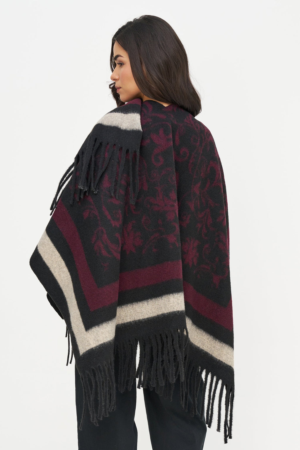 Women's Woven Poncho