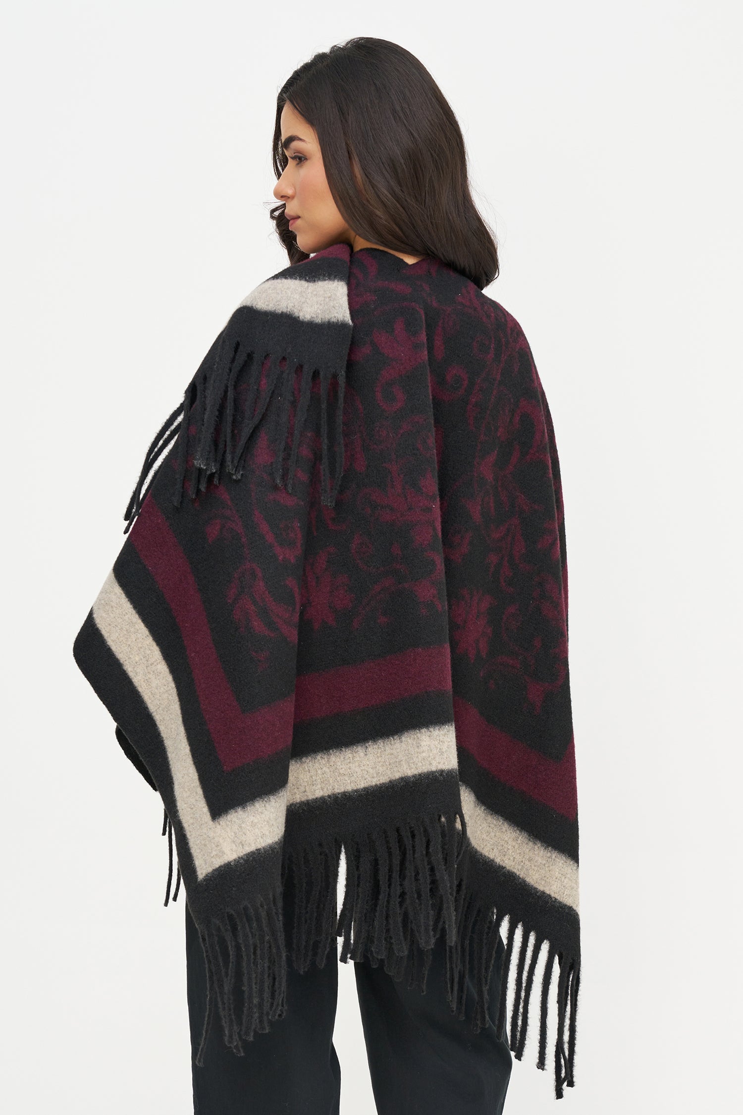 Women's Woven Poncho