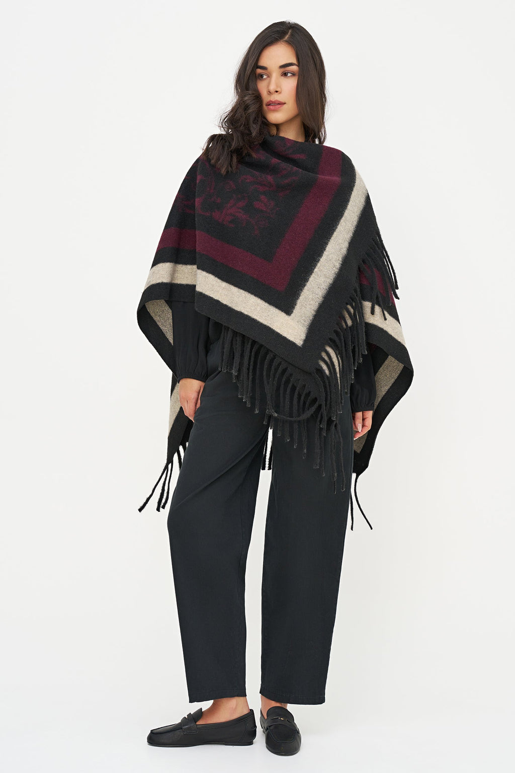 Women's Woven Poncho