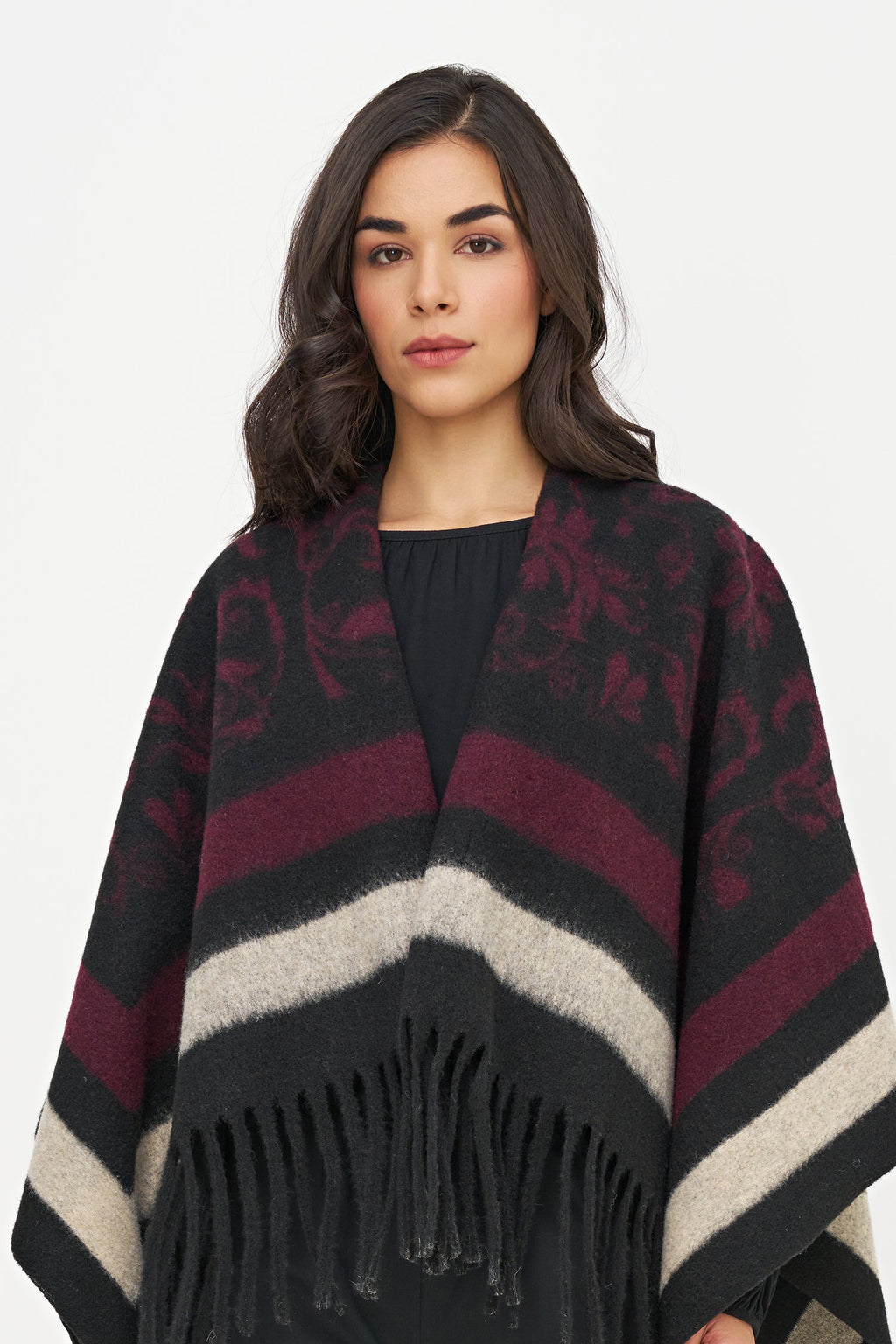 Women's Woven Poncho