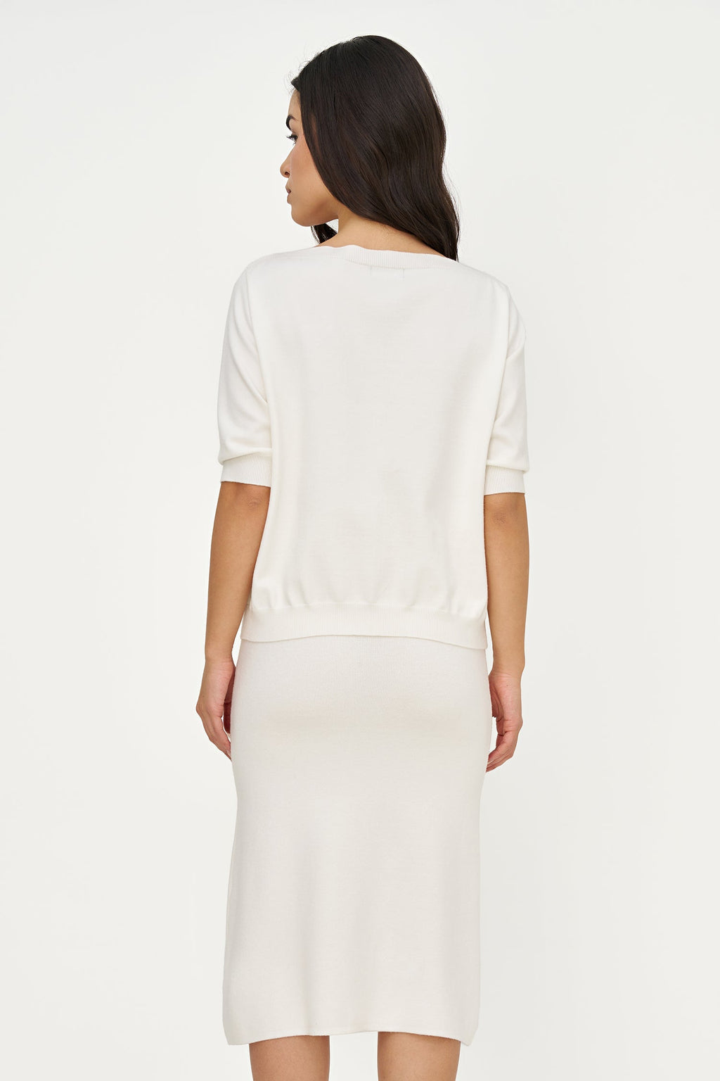 Women's Boat-Neck Sweater with Pearl Details