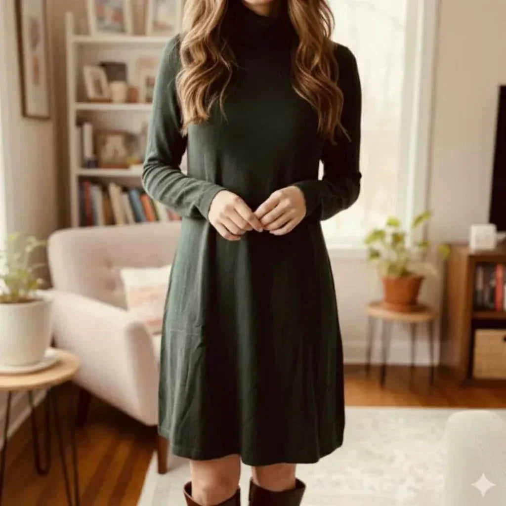 Midi Turtleneck Dress
