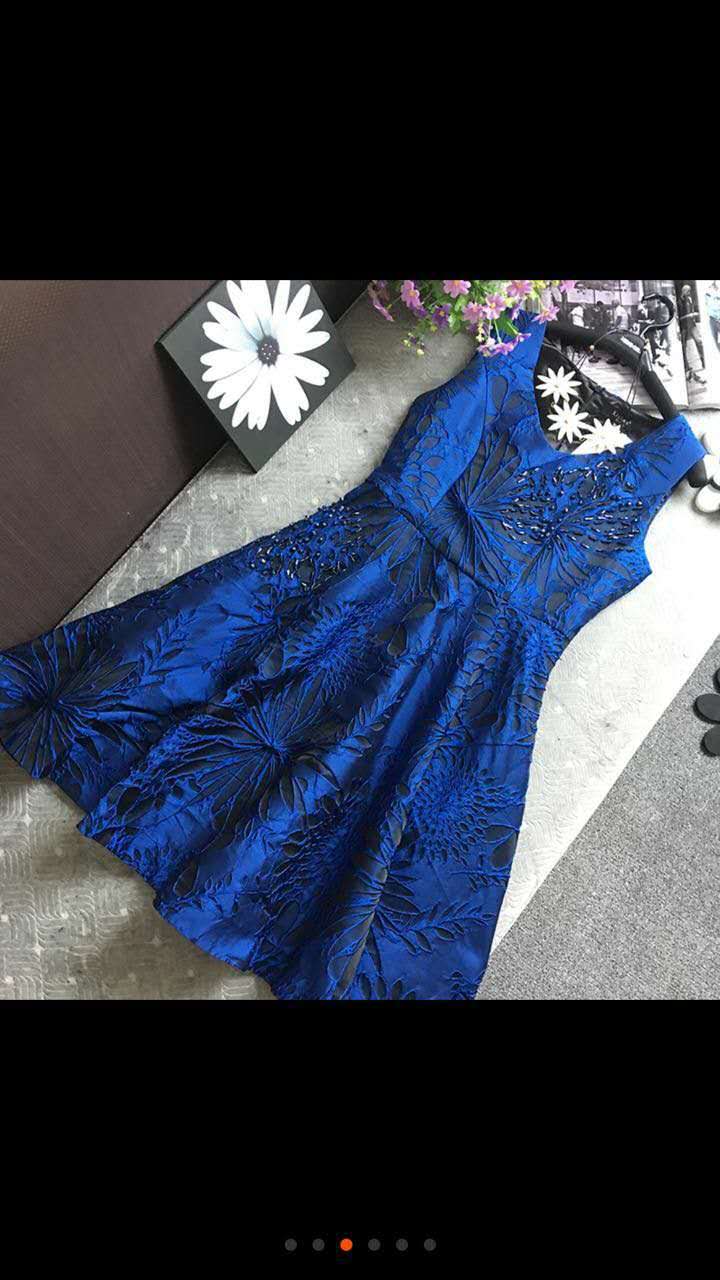 Petite Sasy flare beaded dress