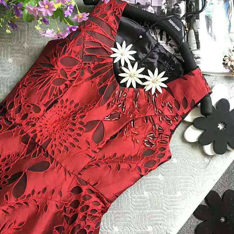 Petite Sasy flare beaded dress