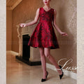Petite Sasy flare beaded dress